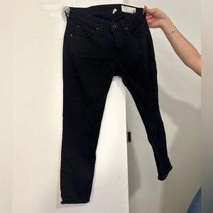 Rag and Bone Black Jeans for sale. Low rise slim boyfriend